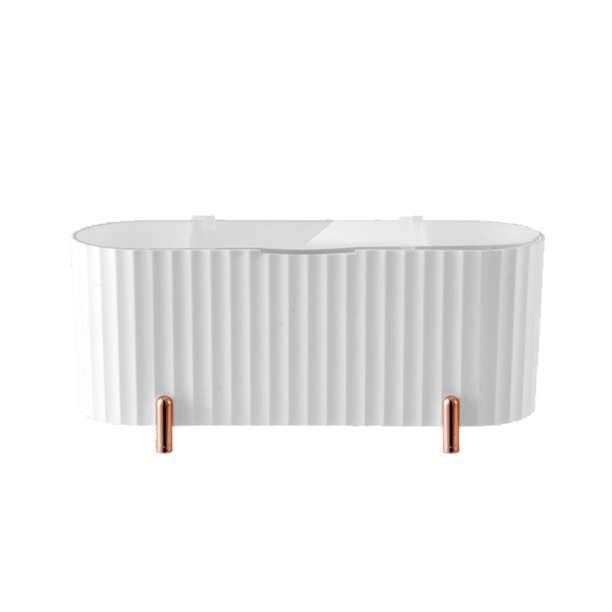 Caja organizadora apilable de almacenamiento de maquillaje para baño, encimeras, cajones, sostiene licuadoras, paletas de sombra de ojos, lápiz labial, brillo de labios, brochas de maquillaje Fokelyi CPB-DE-LYY657-2