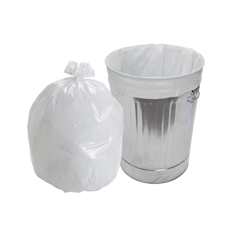 Outdoor Trash Bags Large 36 x 60; Pack of 200 Clear Trash Can Liners;  Thin 0.51 Mil Polyethylene Big Garbage Bags Unscented; Leakproof Waste  Basket