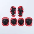 thumbnail image 3 of 7 Uds equipo de protección conjunto de casco ajustable rodillera protector de muñeca conjunto de coderas para niños Scooter monopatín patinaje rojo talla única, 3 of 5