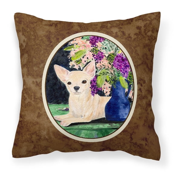 Carolines Treasures SS8289PW1414 Chihuahua Fabric Decorative Pillow, 14Hx14W, multicolor