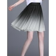 thumbnail image 3 of Women's Elegant Tulle Skirts, Gradient Color Elastic A-Line Layered Short Skirt Streetwear, 3 of 10