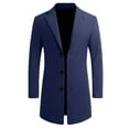 thumbnail image 4 of Fgnfyis Trench Coat Men Winter Anoraks Stylish Outerwear for Cold Weather Lightweight Jacket for Outdoor Activities Comfortable Casual Layer Mens Coat Navy XS, 4 of 4