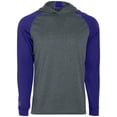 thumbnail image 3 of Holloway Sportswear M Echo Hoodie Graphite Heather/Purple 222539, 3 of 4