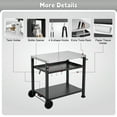 thumbnail image 6 of Feasto 3-Shelf Outdoor Grill Table,Pizza Oven Table for Outside,Movable Grill Cart with Wheels, 6 of 9
