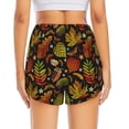 thumbnail image 4 of Uemuo Vintage Autumn Plants Butterfly Pattern Women's Athletic Shorts High Waisted Running Shorts with Liner Pockets Gym Elastic Workout Shorts-XX-Large, 4 of 9