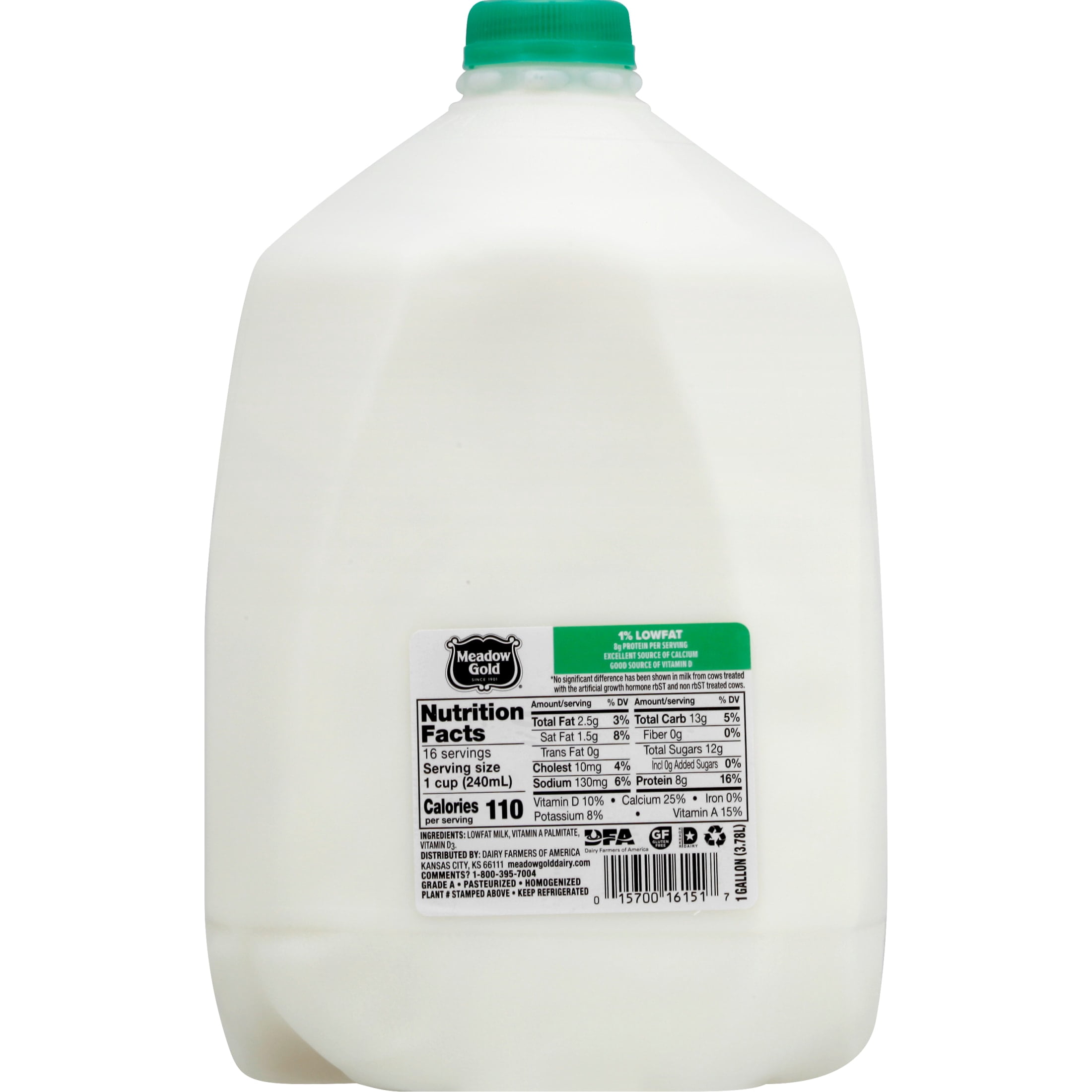 Meadow Gold Low Fat 1% Milk with Vitamin A and D, Gallon