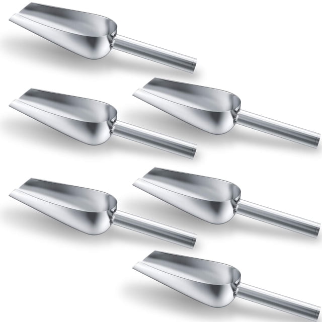 Cuchara para hielo de acero inoxidable, paquete de 6 unidades, 180 ml, para cocina doméstica