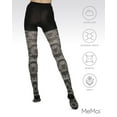 thumbnail image 6 of MeMoi Women's Floral Paisley Patterned Sweater Tights - Womens - Female, Medium/Large, Black, 6 of 12