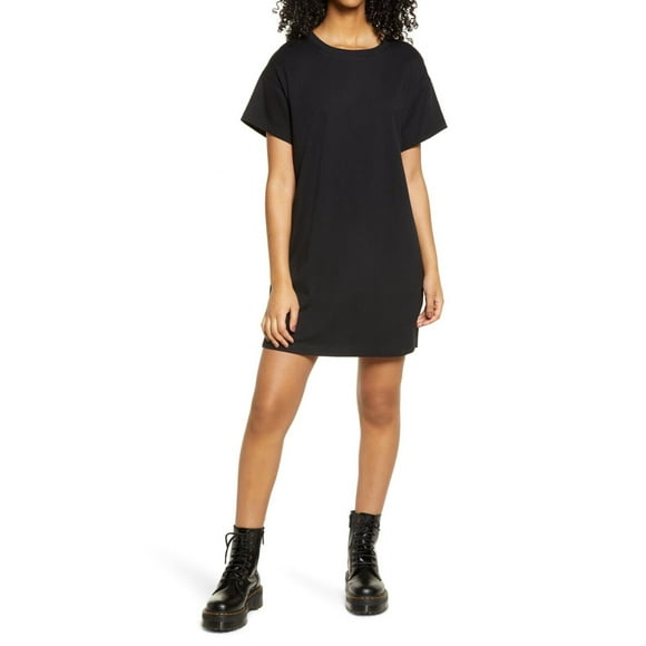 BP Crewneck Short Sleeve T-Shirt Dress Black Size XXS