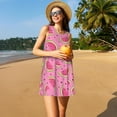 thumbnail image 3 of Uemuo Watermelon Pattern Women’s Sleeveless Dress – Casual Summer A-Line Dress, Stylish and Comfortable Sundress for Hot Weather, 3 of 7