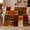 Patchwork Checks, variant on Rustic Patchwork Autumn Pattern Pattern Rustic Country Fall, Cozy Woodland Scene, Warm Flannel Blanket for Ranch House and Living Room, Animal Lovers Thanksgiving Gift, Artistic Home Decor