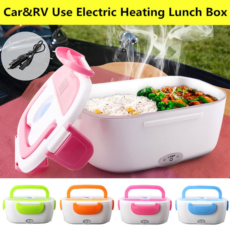 12V/110V Portable Electric Heated Food Warmer Container Lunch Meal Lunchbox 45W 