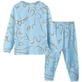thumbnail image 2 of Gaexia Girls Fashion ,Dinosaur Pajama Set for Kids Long Sleeve Sleepwear Boys Girls Comfortable Jammies 2-9 Years Cute Dino Print Outfit, 2 of 3