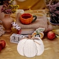 thumbnail image 3 of Mini Knitted Pumpkin,Knit Pumpkins for Fall Mantel Decor,Handmade Cute Fall Decor,Autumn Table Centerpiece,Crochet Pumpkin Decoration for Thanksgiving,Halloween Farmhouse & Home Decor(White), 3 of 6