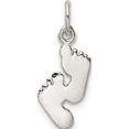 thumbnail image 4 of Sterling Silver Polished Feet Pendant Made In India qc8545, 4 of 5
