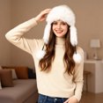 thumbnail image 5 of REDESS Trapper Hat for Women Winter Warm with Ear Flaps Ski Hunting Hat Black, 5 of 6