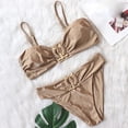 thumbnail image 4 of Conjunto de para mujer Traje de baño Traje de baño Cintura Tankini Ropa de pya para viajes Fiesta Pya Damas Marrón cro Macarena  Traje de bikini de mujer, 4 of 8