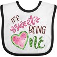 thumbnail image 3 of Inktastic It's Sweet Being One Watermelon First Birthday Boys or Girls Baby Bib, 3 of 4