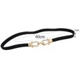 thumbnail image 5 of Xinyolin Fitted Wear Resistant Waist Belt Faux Leather Elastic Thin Metal Buckle Women Belt Clothes Ornament, 5 of 8