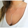 thumbnail image 3 of Dainty Layered Sterling Silver Choker Necklace with a Tiny Round Dot Bead Charm For Women, 3 of 7
