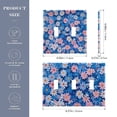 thumbnail image 2 of Yayeee Toggle Light Switch Wall Plate 3-Gang 6.37"x4.48" Decorative Outlet Cover, Blue Daisy, 2 of 7