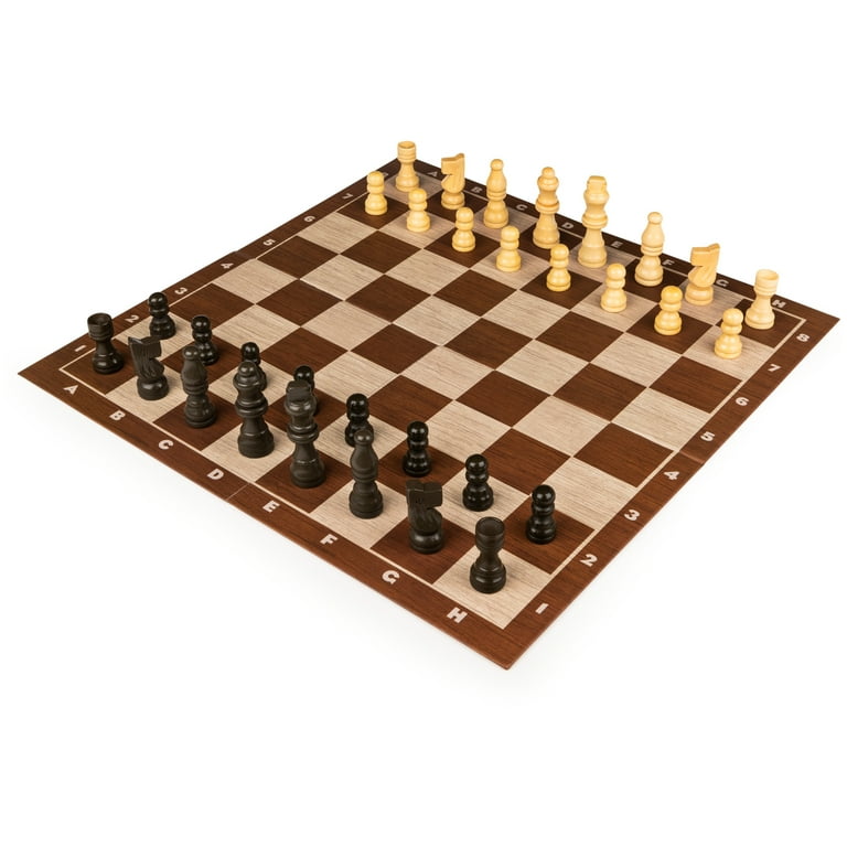 Chess Checkers and Tic-Tac-Toe Set, Classic Strategy Games, for Adults and  Kids Ages 6 and up