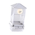 thumbnail image 4 of Accesorios de jaula de alimentación de jaulas de aves resistentes estacionamiento de alimentación de colgación automática transparente para pájaros Gris, 4 of 8