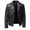 Black, variant on Fesfesfes Men's Leather Jacket Fashion Stand Collar Punk Motorcycle Washed Leather Long Sleeve Hoodless Casual Outwear & Jackets Sale Items