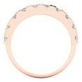 thumbnail image 4 of 1 ctw Wedding Band for Women - 14K Rose Gold Simulated Diamond Stackable Eternity Ring, 4 of 7