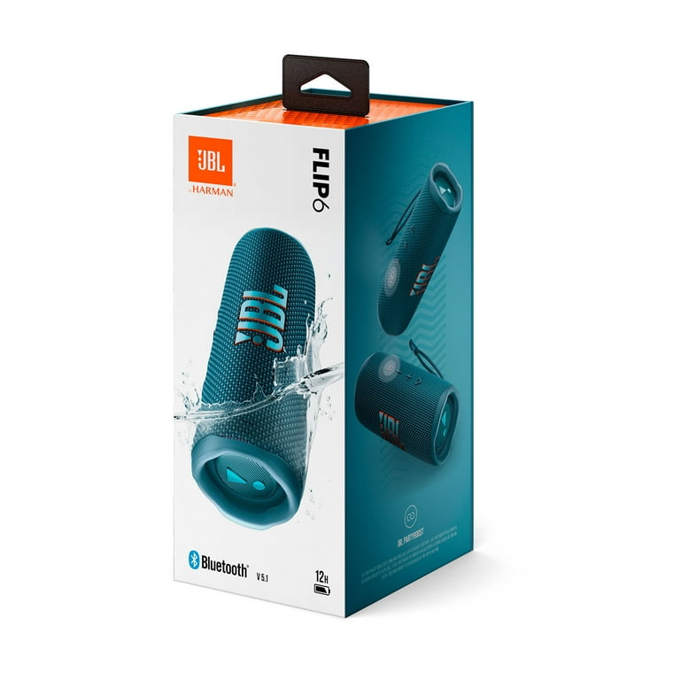 JBL Flip 6 Blue Portable Bluetooth Speaker and Divvi Case