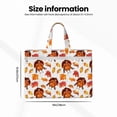 thumbnail image 3 of Honeii Thanksgiving Turkey Leaves Print Canvas Tote Bag with Compartments Laptop Tote Bag Large Tote Bag, 3 of 8