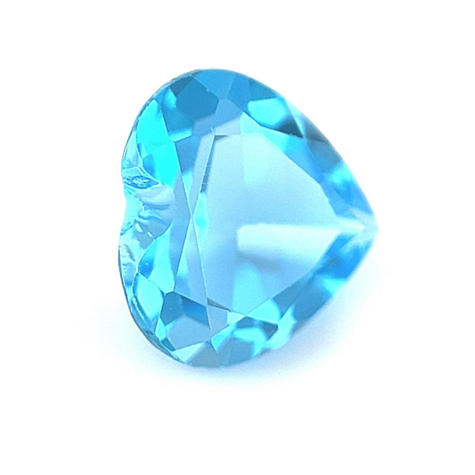 Certified Genuine 2.5 Carat Swiss Blue Topaz Heart Shape Brilliant Cut 9x9 mm Loose Gemstone December Birthstone
