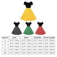 thumbnail image 6 of IBTOM CASTLE Women Off Shoulder Short Sleeve 1950s Retro Vintage Cocktail Party Swing Dress Patchwork 50s Polka Dot Dresses S Yellow, 6 of 6
