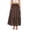 Brown, variant on GJSYRH Women's Summer Casual Elegant Smock Layered Tiered Maxi Skirt High Waisted A Line Flowy Long Skirts with Pockets Beige S