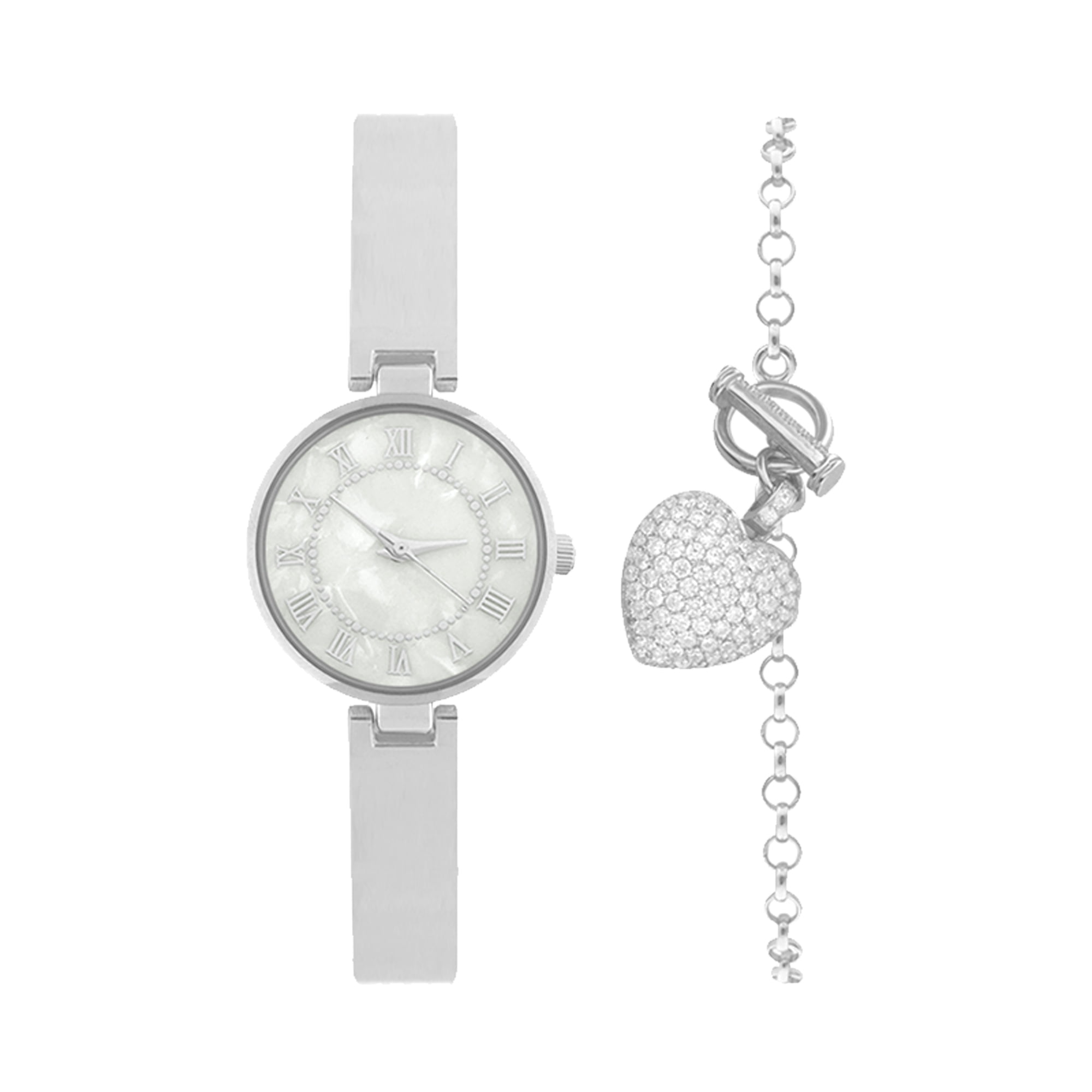 Womens Silver Toned Analog Watch with Swarovski Bangladesh Ubuy
