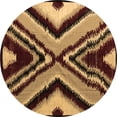 thumbnail image 1 of Ahgly Company Indoor Round Abstract Brown Modern Area Rugs, 5' Round, 1 of 4
