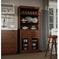 thumbnail image 2 of Palace Imports 100% Solid Wood 32" Kitchen Pantry Storage Cabinet with Glass Doors, Adjustable Shelves and 2-Drawers, Mocha, 2 of 5