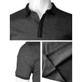 thumbnail image 4 of H2H Mens Casual Slim Fit Polo T-Shirts Button Down Polo Shirt (CMTTS260), 4 of 6