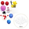 thumbnail image 2 of Relayinert Craft White Foam Ball Smooth DIY for Crafting Wedding Flower Arrangement 20pcs 90mm, 2 of 9