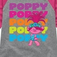 thumbnail image 3 of Trolls - Poppy Stacked Name - Toddler & Youth Girls Raglan Graphic T-Shirt, 3 of 4