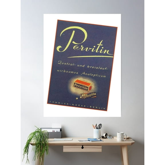 Kna Prints - Pervitin Poster, UNFRAMED-8x12