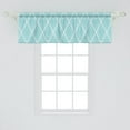 thumbnail image 2 of Ambesonne Oriental Window Valance, Lacy Flowers in Diamond, 42" x 18", Pale Blue and White, 2 of 3