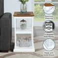 thumbnail image 4 of Convenience Concepts Coventry Chairside End Table with Shelves, Driftwood/White, 4 of 7