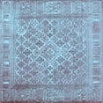 thumbnail image 1 of Ahgly Company Indoor Square Persian Light Blue Bohemian Area Rugs, 5' Square, 1 of 4