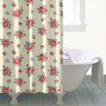 thumbnail image 4 of Pioneer Flower Floral Print Pattern Shower Curtain 84"x72", Bathroom Decorative Shower Curtain Set with 12 Hooks, Waterproof Washable, 4 of 6