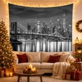 thumbnail image 3 of Monochromatic Nighttime Cityscape With Art Scene, Mystical Fantasy for Space Lovers, Galaxy Room Decor, Housewarming Gift, Tapestry Wall Hanging for Bedroom and Dorm, 3 of 7
