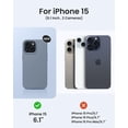 thumbnail image 6 of Designed for iPhone 15 Case, Silicone Phone Case [Military Grade Drop Protection] [Anti-Scratch Microfiber Lining] Silicone Ultra Slim Cover Shockproof Phone Cases 6.1 inch, Lavender Gray, 6 of 14