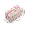 thumbnail image 2 of OCCOA Lace Floral Pen Bag Large Capacity Suitable for Outdoor Travel Handbag Makeup Bag Three-Dimensional Storage Pouch for Stationery Cosmetics, C, 2 of 6