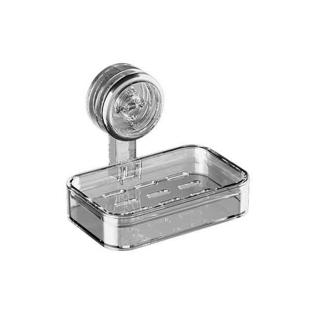 Kyursd Summer Home/Kitchen Organizers and Storage Special Offer!Suction Cup Soap Box Wall Mounted Punch Free Soap Storage Rack Bathroom Wall Soap Box Household