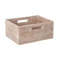 thumbnail image 2 of KOUBOO La Jolla Rattan Shelf Handles, Medium, White-Wash Storage Basket, 2 of 4